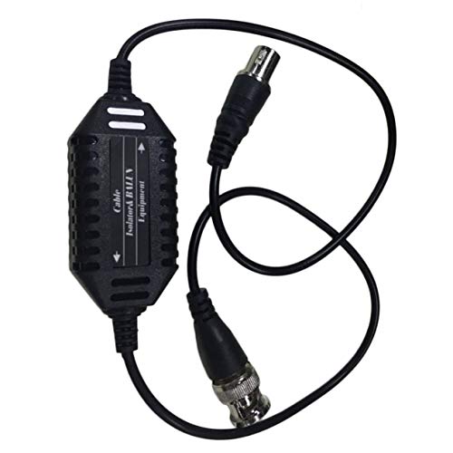 Coaxial Video Ground Loop Isolator,Black Built in TVS for Surge Protection CCTV Balun Ground Loop Isolator Coaxial BNC Male to Female for Audio Video BZX-GB001