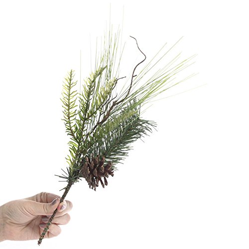 Factory Direct Craft Group of 4 Artificial Winter Pine and Pinecone Embellishing Picks