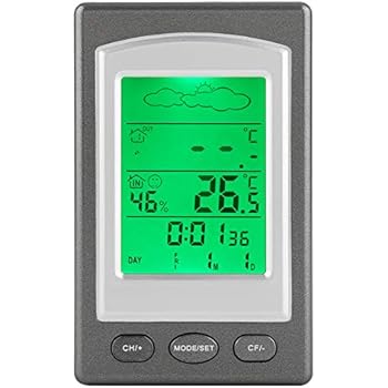 Wireless Sensor Refrigerator Thermometer, Indoor/Outdoor Temperature Sensor with Audible Alarm Wireless Digital Freezer Thermometer