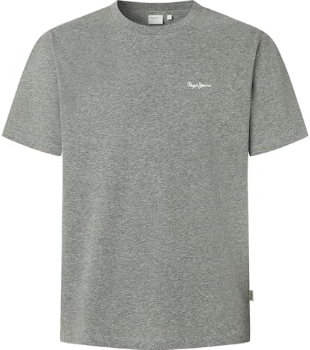 Camiseta de Contraste Connor para Hombre, Gris (Gris Jaspeado), XS