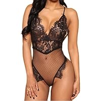 Aranmei Lingerie for Women Teddy One Piece Lace Babydoll Bodysuit