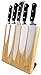 Sooyee Magnetic Knife Holder with Strong Magnet, Bamboo Wood-Powerful Magnetic Knife Guard Holder, Organizer Block Stand Without Knives