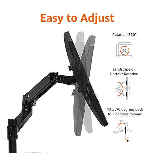 Amazon Basics Premium Single Monitor Stand Lift Engine Arm Mount