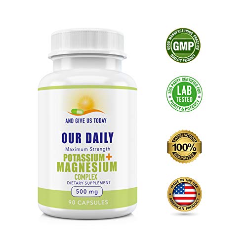 Our Daily Vites Potassium Magnesium Supplement 500mg Powerful