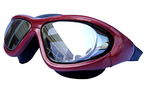 Qishi Super Big Frame No Press The Eye Swimming Goggles for Adult (red) - Thumbnail 3
