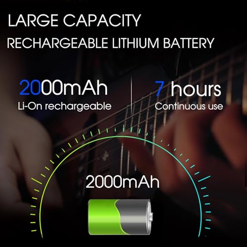 M-VAVE Amplificador Mini para Guitarra Elétrica : 5W Portátil com Bluetooth 5.3, 2 Canais (Clean/Overdrive), Bateria Recarregável 7h - Som Profissional para Prática em Casa, Viagens e Sessões Jam