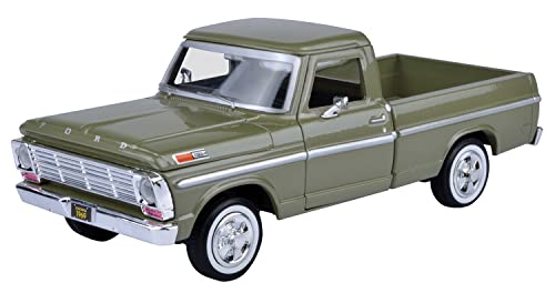 1969 Ford F-100 Pickup, Green - Motormax Premium American 79315-1/24 Scale Diec…