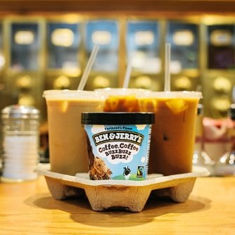 Ben & Jerry's - Vermont's Finest Ice Cream, Non-GMO - Fairtrade - Cage-Free Eggs - Caring Dairy - Responsibly Sourced Packaging, Coffee, Coffee BuzzBuzzBuzz!, Pint (4 Count)