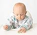 Kushies Cleanbib Waterproof Feeding Bib with Sleeves and Catch All/Crumb Catcher Pocket. Wipe Clean and Reuse! Lightweight for Comfort, Baby Boys and Girls, Unisex, 6-12 Months, White Elephants