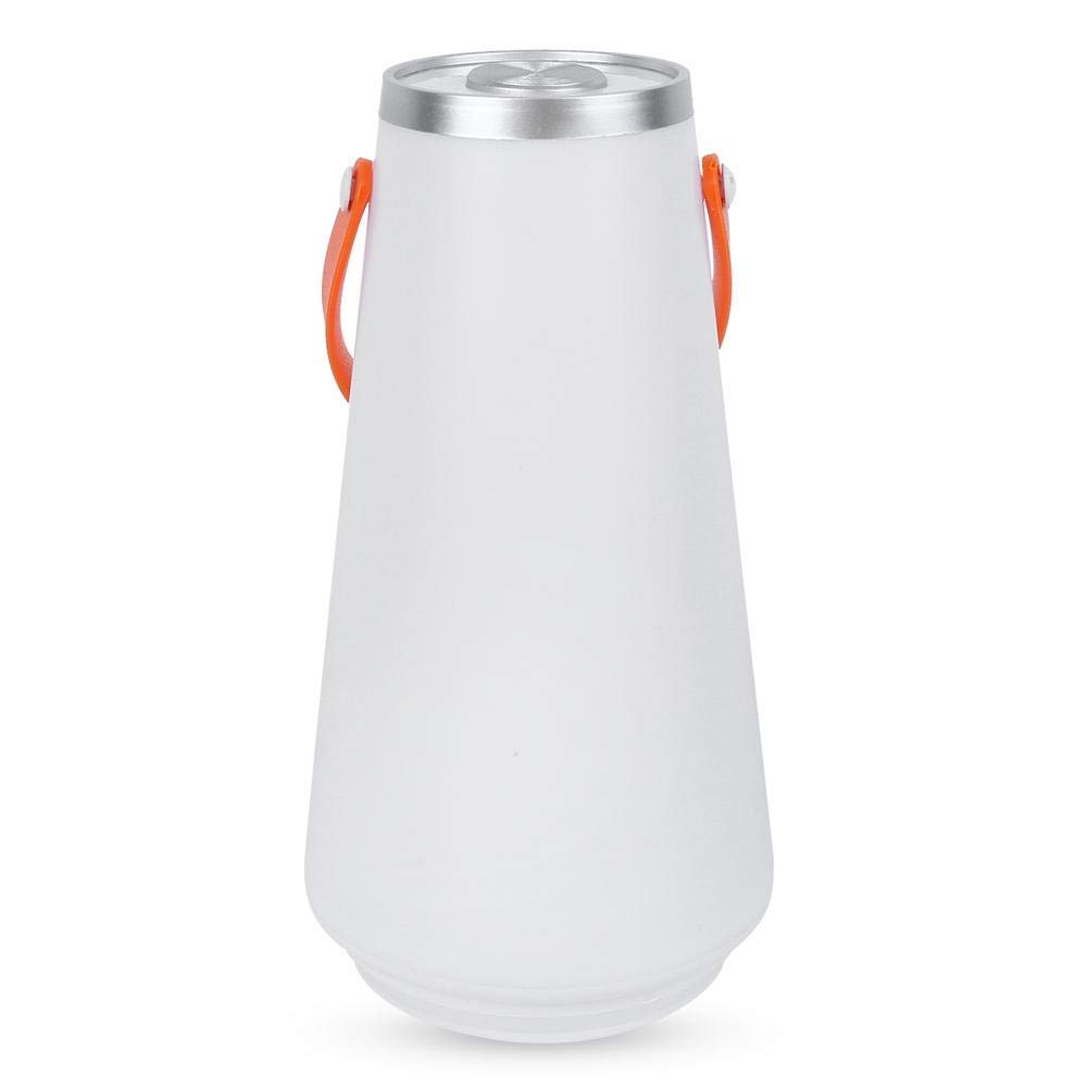 Dilwe Portable Camping Touch Lantern Light, 3W Power 6pcs Led Chips Warm Light Wireless Table Lantern with USB Cable for Outdoor Camping Emergency