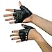 New Lady Gaga Sexy Diva Art Black Rivet Fingerless PU Leather Five Fingers Dress Driving Gloves