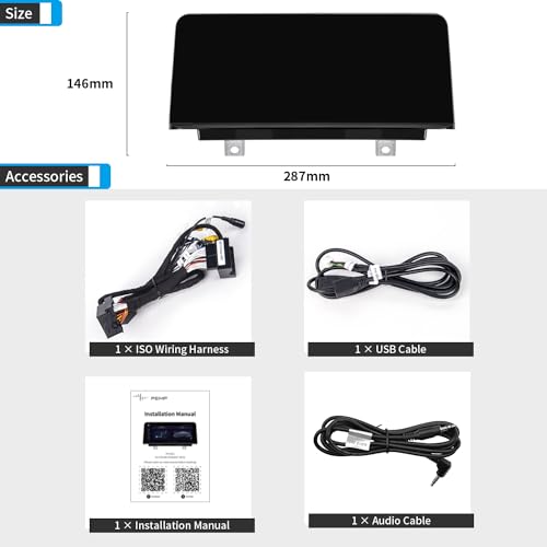 PEMP Linux Display for BMW 1 Series F20 F21 F22 3 Series F30 F31 F32 F33 F34 F35 NBT CIC Wired and Wireless CarPlay Android Car Use the Original Bluetooth Screen 1920 x 720 (2012-2017)