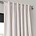 HPD Half Price Drapes Signature Velvet Thermal Blackout Curtains for Living Room 108 Inch Long (1 Panel) Rod Pocket Insulated Blackout Curtains for Bedroom Window Curtains, 50W x 108L, Porcelain White