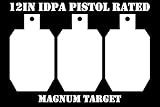 12in.Tall IDPA/ISPC Pistol Targets - 3/8in. Steel Targets - 3pc. Metal Plate Set