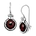 Silpada 'Full Bloom' Natural Garnet Floral Drop Earrings in Sterling Silver