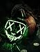 Sago Brothers Halloween Mask, LED Light up Mask, Scream Scary Mask for Carnival, Halloween Costumes Gifts for Men Women Boys Girls, Green