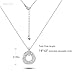 YALONG Trinity Pendant Necklace for CZ Women Jewelry with White Gold Plated & Cubic Zirconia Stone, 15