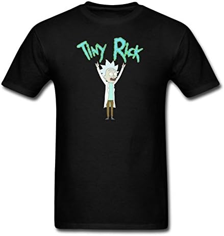 LouisClarkSS Men's Rick And Morty Tiny Rick Mens Adult T-Shirt Black X-large