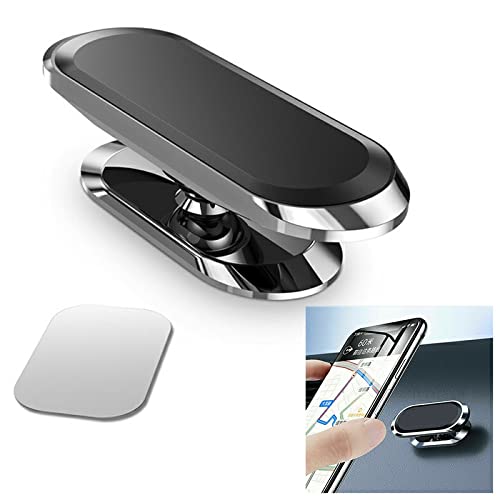 IRNAZCO |Upgraded Strong 6 Magnets| Magnet Car Phone Holder, 360 ° Rotatable Universal car Phone Mount Magnetic Mobile phone Mount Dashboard compatible all cell phones etc.|Pack-1 Silver|
