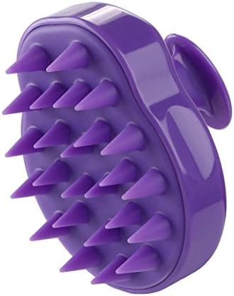 Huphoon Hair Shampoo Scalp Brush Body Massage Soft Brush Comb for Head Care for Man Women (Purple)