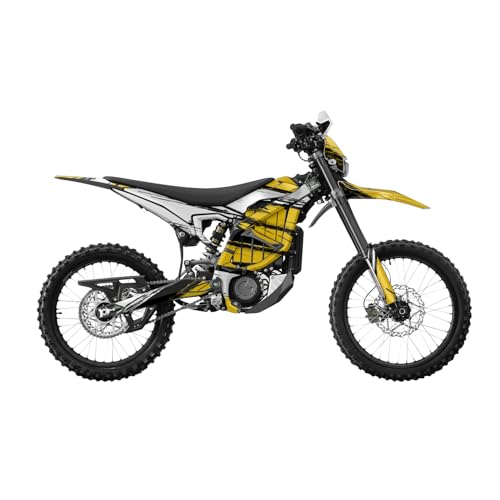 Surron Ultra Bee Graphics Kit Wrap - Grunge Stripe Yellow - Sur-Ron Skin - Prem…