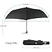 Compact Travel Outdoor Windproof Rain Umbrella Automatic Open Close Umbrella Anti-UV Sunproof Devolb (Black)