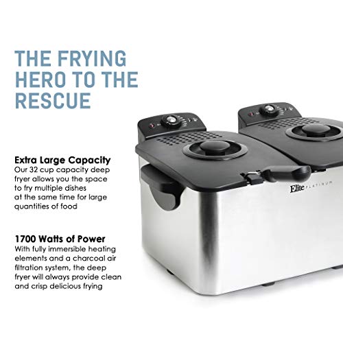 Elite Platinum EDF-4080 Maxi-Matic 8 Quart Deep Fryer, Stainless Steel - Thumbnail 5