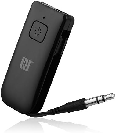 AGPtEK 3.5mm Wireless Bluetooth 4.0 Audio Transmitter Portable Bluetooth Stereo Music Receiver Adapter Dongle with A2DP and NFC Function Low Latency Technology for iPhone 6plus 6 5S 5 5C 4S 4 and iPod, Android Cell Phone, MP3 Players and Other Devices