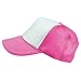 DALIX Trucker Cap Adjustable Snapback in Neon (Hot Pink and White)