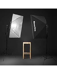 Mountdog 20.0 x 28.0 en kit de iluminación de softbox continuo de video studio, 1350 W, luz profesional continua para filmar equipos de estudio fotográfico, retratos, tomas, 3 bombillas