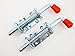2 Pcs Metal Lock Barrel Bolt Spring Loaded Latch 6.5 Inches Long w Grip Heavy Duty