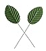 Fake Faux Artificial Green Wired Silk Floral Leaves for Home Kitchen Party Decorations or Handcrafts 200 Counts by ZXSWEET