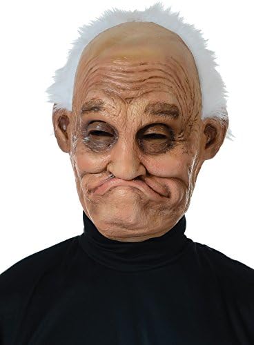 Mario Chiodo Men's Pappy Old Grandpa Latex Mask Funny Halloween Costume Accessory