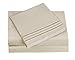 HC COLLECTION 1800 Series Microfiber Sheet & Pillow Case Set(Queen, Cream)