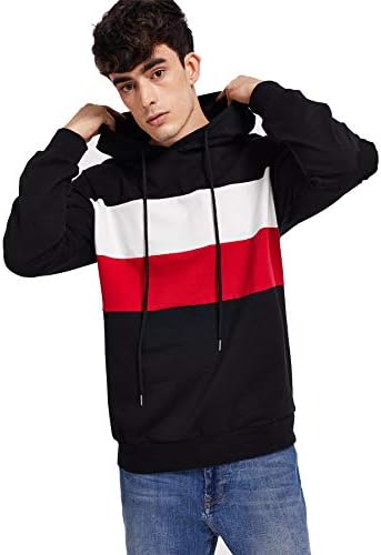 LEWEL Men's Full Sleeve Red, White, Black T-Shirt (100% Cotton, Bio-Washed)
