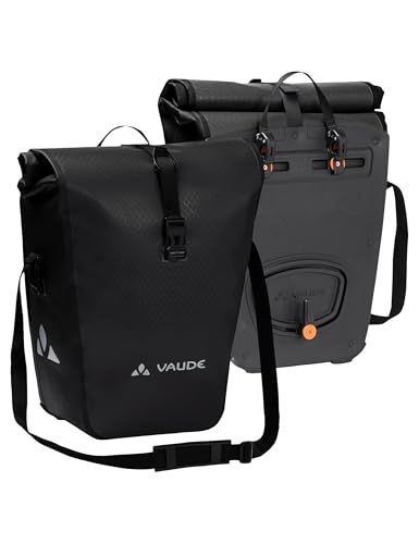 VAUDE Fahrradtaschen für Gepäckträger Aqua Back 2 x 24 L, Hinterradtaschen wasserdicht, Fahrrad Gepäckträgertasche hinten, einfache Befestigung – Made