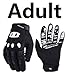 Seibertron Unisex MX ATV MTB Racing Gloves - Full Finger Touchscreen Glove for Bicycle Cycling Mountain Biking Motorcycle and Motocross Black XL