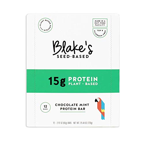 Blake's Seed Based Protein Bar - Chocolate Mint - Nut-Free, Gluten-Free, Vegan, 2.12 oz. (Pack of 12) â€¦