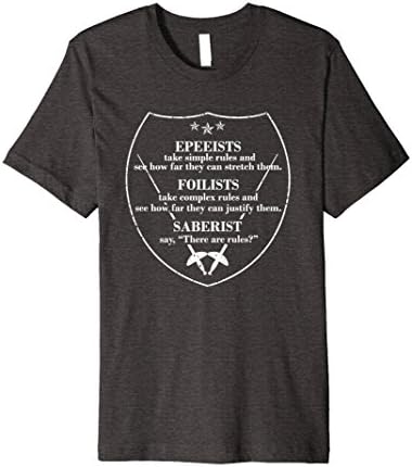 Mens Epeeists Foilists Saberist Fencing T-Shirt Medium Dark Heather