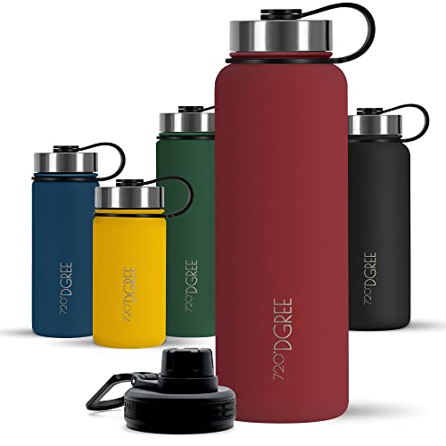 720°DGREE Edelstahl Trinkflasche 1200ml “noLimit” - Auslaufsicher, Kohlensäure geeignet, BPA-Frei - Thermosflasche, Isolierflasche mit Schraubverschlu