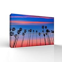 Canvas Wall Art The Palms Under The Sunset Canvas Prints Home Artwork Decoration for Living Room,Bedroom - 12x18 inches