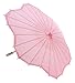 Quasimoon PaperLanternStore.com 32 Inch Pink Paper Parasol Umbrella, Scallop Shaped