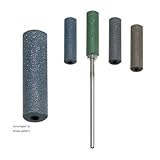 4pc Diamond-in-Rubber Emery Polishing Cylinder Tube Set - Fits Dremel - Metal, Glass, Stone, Tile