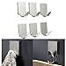 Stainless steel Wall Hooks Adhesive - Set of 10 - wall Hangers without nails - Extra Heavy Duty 16 lbs