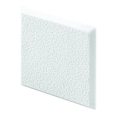 Prime-Line MP10866 Wall Protector, 2 in. x 2 in. Squares, Rigid Vinyl, White, Textured, Adhesive-Backed, Paintable, Pack of 5