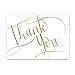Gold Foil Thank You Note Cards / 50 Thank You Card Set / 3 1/2
