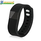 Henscoqi TW64 Fashion Smart Sports Wrist Band Bracelet with Bluetooth(Black)
