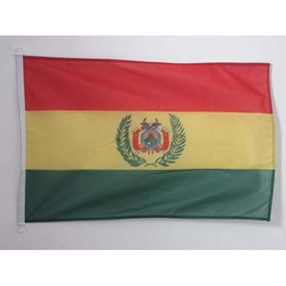 AZ FLAG - Bolivia Nautical Flag - 18'' x 12'' - For Outdoor and Boat - Bolivian Banner Knitted Polyester with Two Plastic Rings - Vivid Colors - 12x18 in - 45x30 Cm — image 1