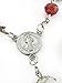 Saint Benedict Evil Protection Medal with Cross Red Crystal Beads Auto Car Rosary Mirror Rearview