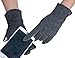 knolee Women's Button Touch Screen Glove Lined Thick Warmer Winter Gloves,Grey